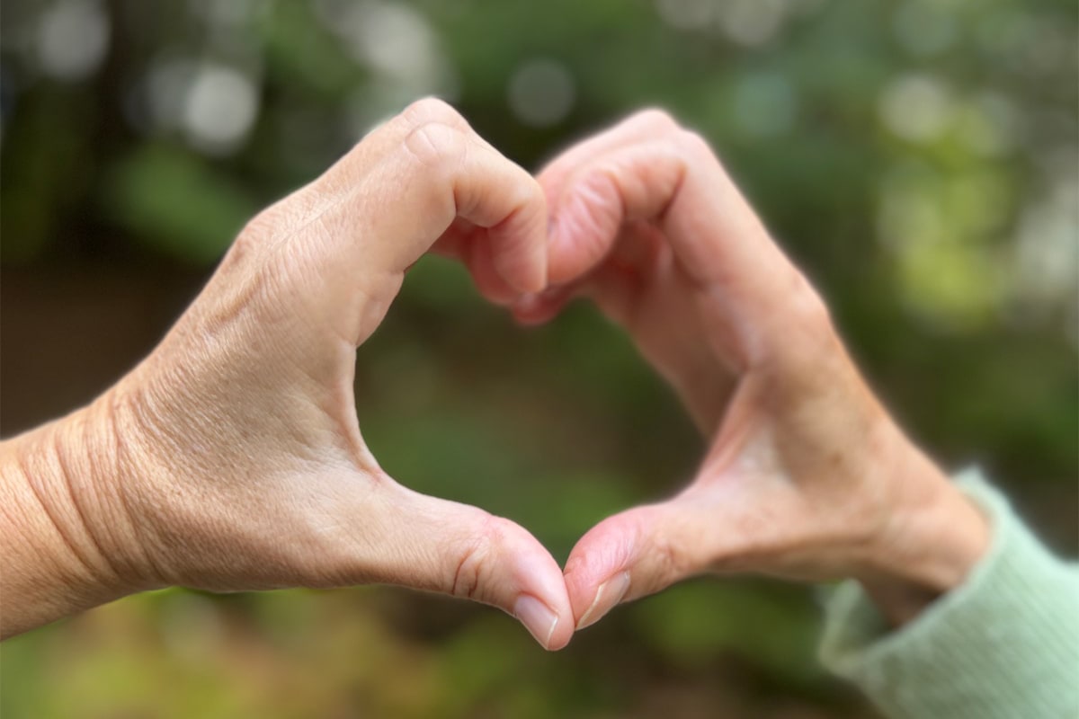 Hands in the shape of a heart